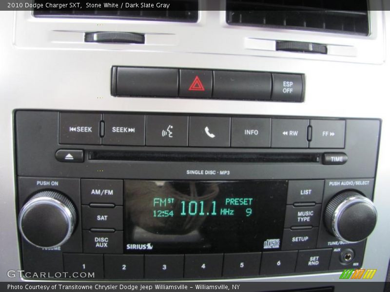 Stone White / Dark Slate Gray 2010 Dodge Charger SXT