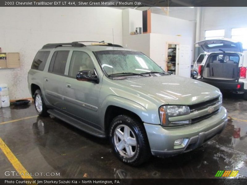 Silver Green Metallic / Medium Oak 2003 Chevrolet TrailBlazer EXT LT 4x4