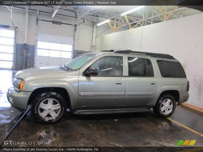 Silver Green Metallic / Medium Oak 2003 Chevrolet TrailBlazer EXT LT 4x4