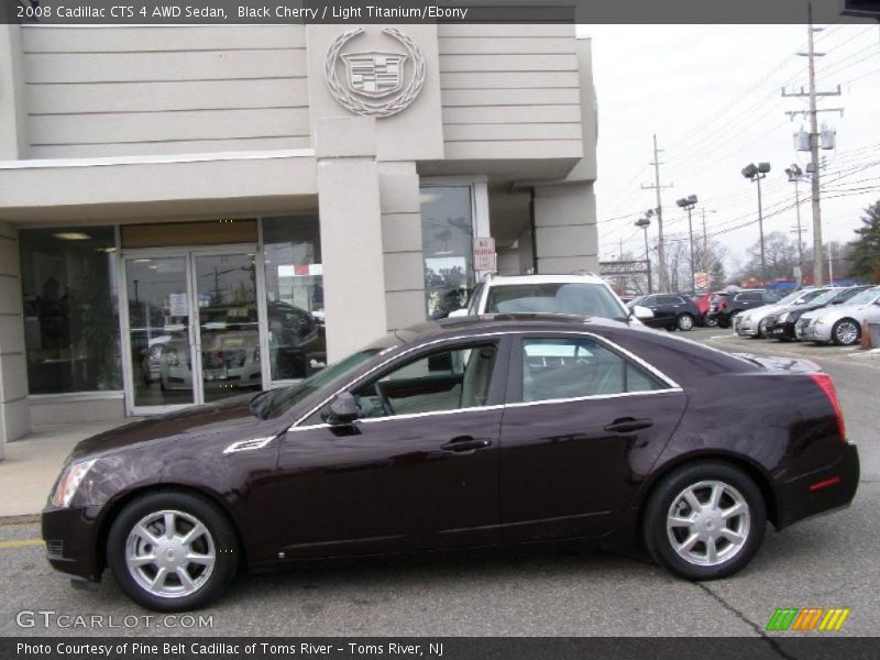 Black Cherry / Light Titanium/Ebony 2008 Cadillac CTS 4 AWD Sedan