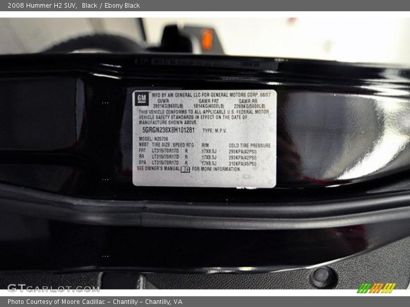 Black / Ebony Black 2008 Hummer H2 SUV