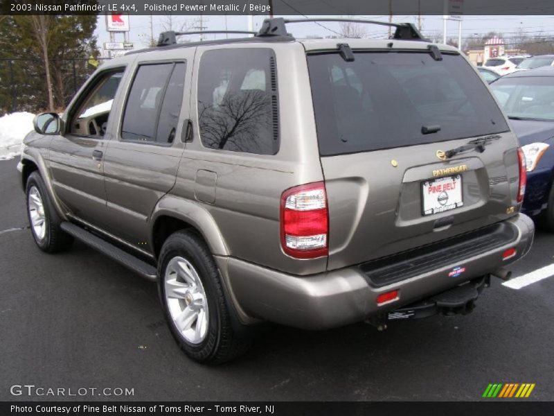 Polished Pewter Metallic / Beige 2003 Nissan Pathfinder LE 4x4