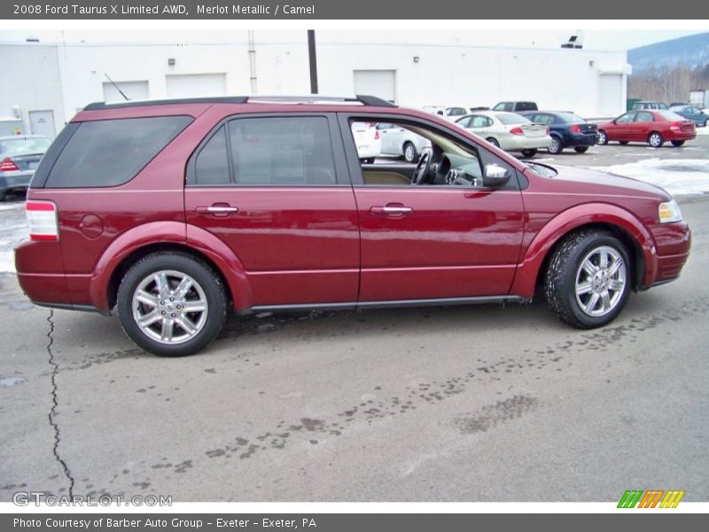 Merlot Metallic / Camel 2008 Ford Taurus X Limited AWD