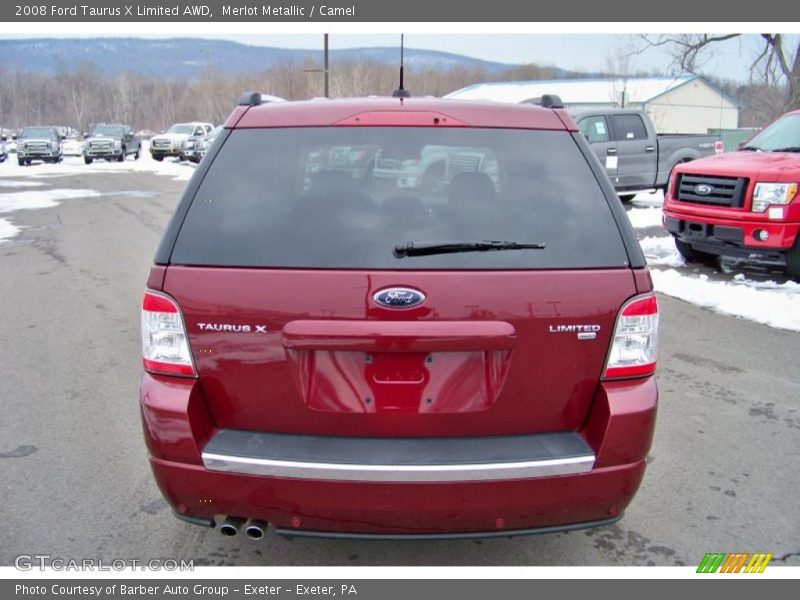 Merlot Metallic / Camel 2008 Ford Taurus X Limited AWD