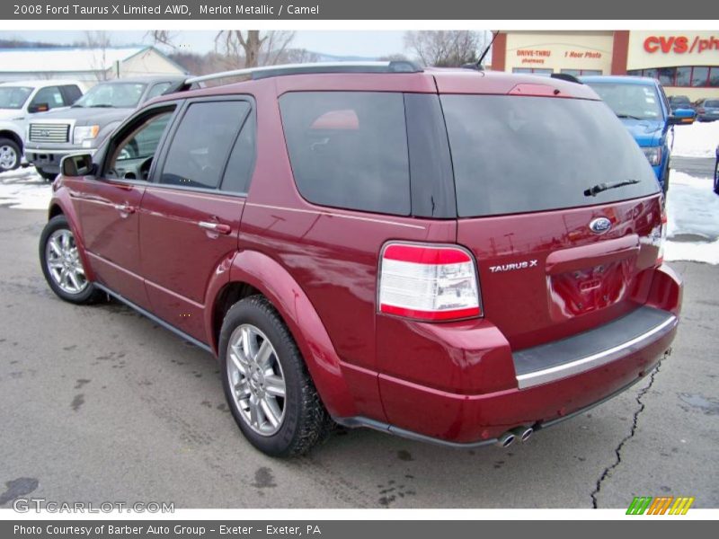 Merlot Metallic / Camel 2008 Ford Taurus X Limited AWD