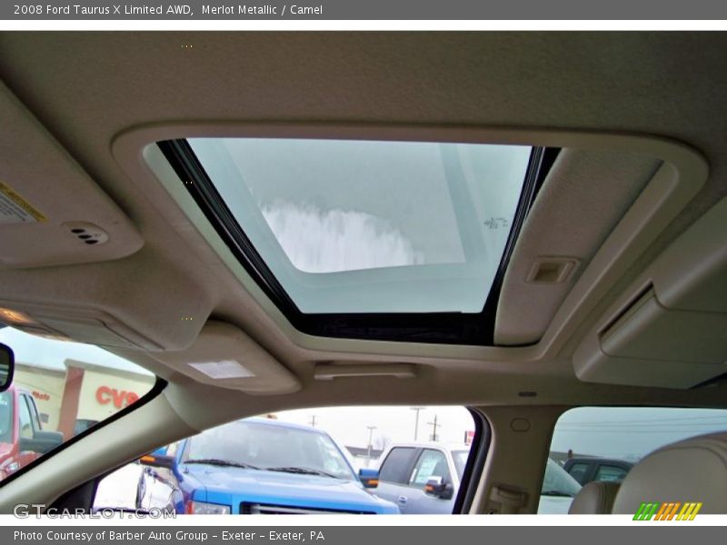 Merlot Metallic / Camel 2008 Ford Taurus X Limited AWD