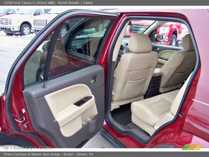 Merlot Metallic / Camel 2008 Ford Taurus X Limited AWD