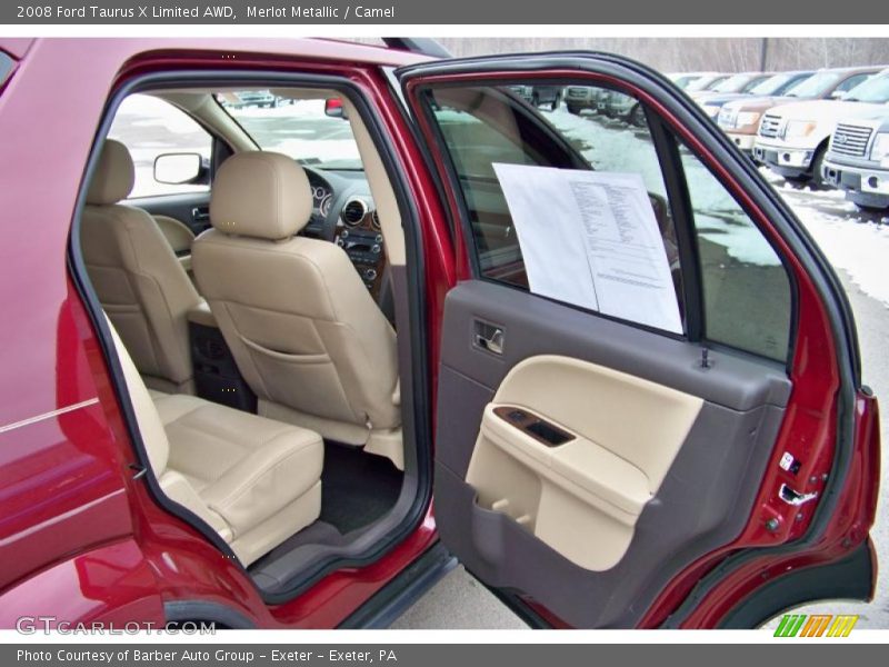Merlot Metallic / Camel 2008 Ford Taurus X Limited AWD