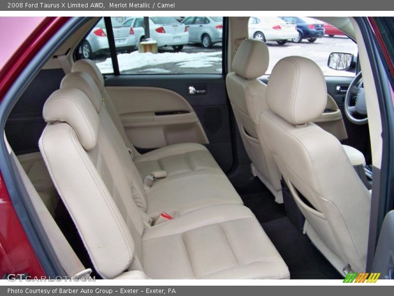 Merlot Metallic / Camel 2008 Ford Taurus X Limited AWD