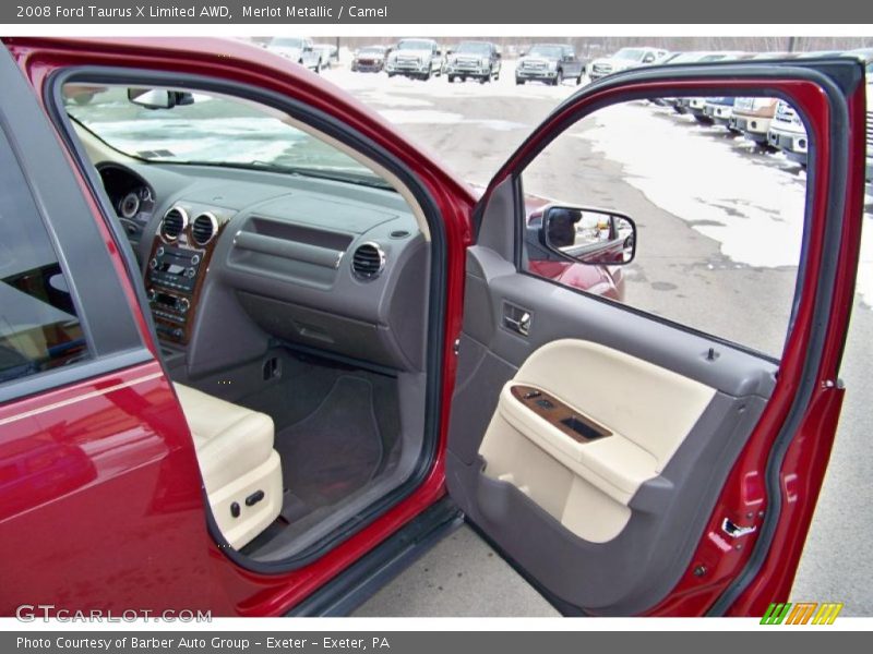 Merlot Metallic / Camel 2008 Ford Taurus X Limited AWD