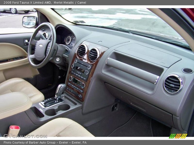 Merlot Metallic / Camel 2008 Ford Taurus X Limited AWD