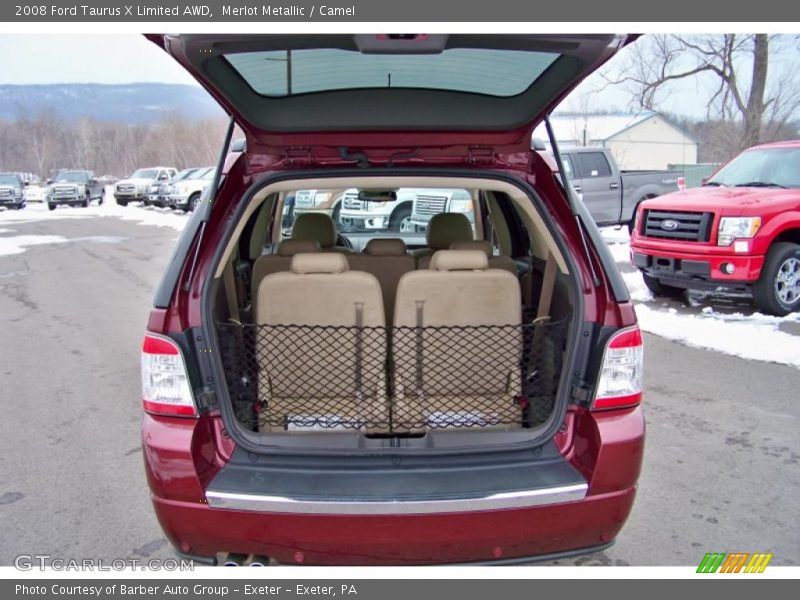 Merlot Metallic / Camel 2008 Ford Taurus X Limited AWD