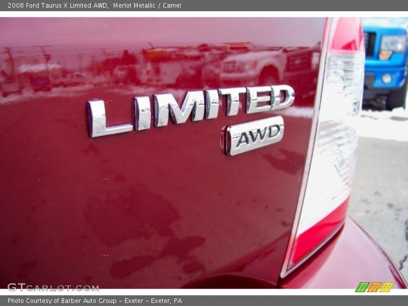 Merlot Metallic / Camel 2008 Ford Taurus X Limited AWD