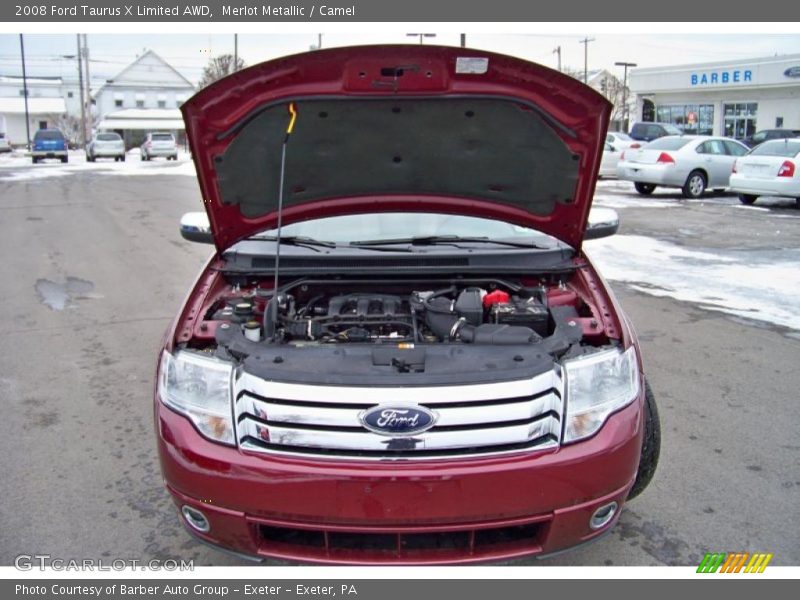 Merlot Metallic / Camel 2008 Ford Taurus X Limited AWD