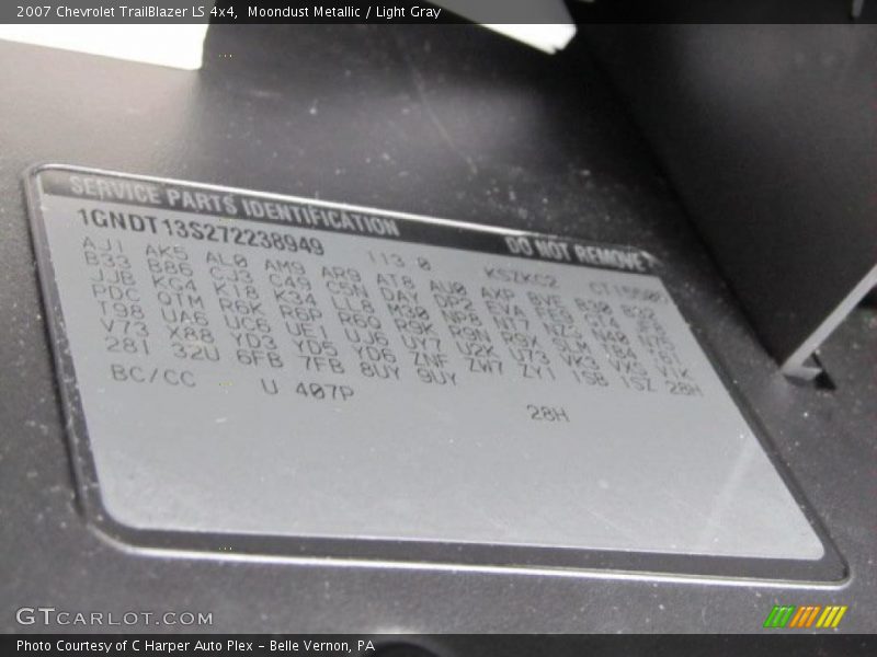 Moondust Metallic / Light Gray 2007 Chevrolet TrailBlazer LS 4x4