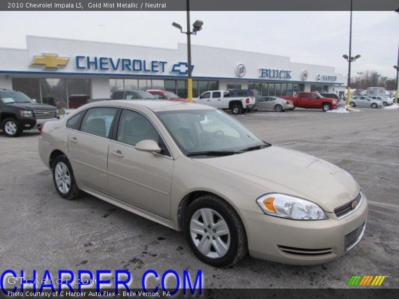 Gold Mist Metallic / Neutral 2010 Chevrolet Impala LS