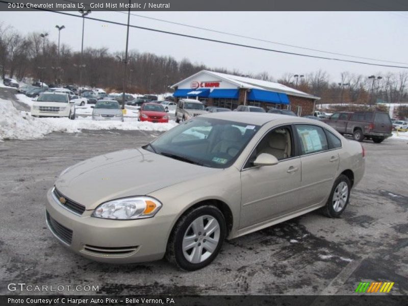 Gold Mist Metallic / Neutral 2010 Chevrolet Impala LS
