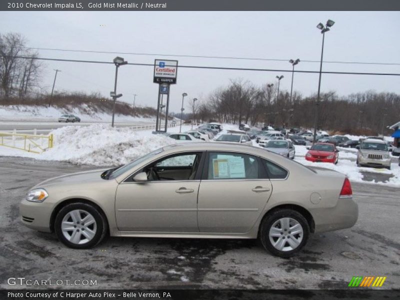 Gold Mist Metallic / Neutral 2010 Chevrolet Impala LS