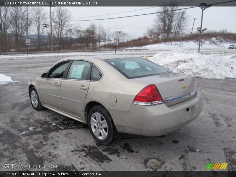 Gold Mist Metallic / Neutral 2010 Chevrolet Impala LS