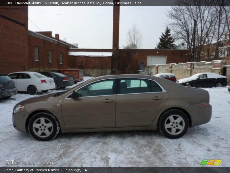 Amber Bronze Metallic / Cocoa/Cashmere Beige 2008 Chevrolet Malibu LS Sedan