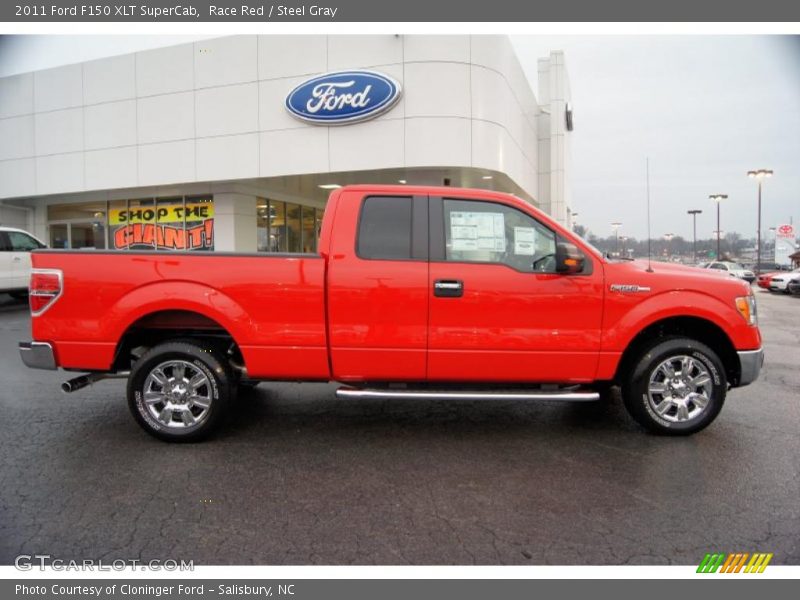 Race Red / Steel Gray 2011 Ford F150 XLT SuperCab