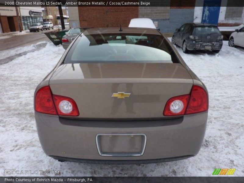 Amber Bronze Metallic / Cocoa/Cashmere Beige 2008 Chevrolet Malibu LS Sedan