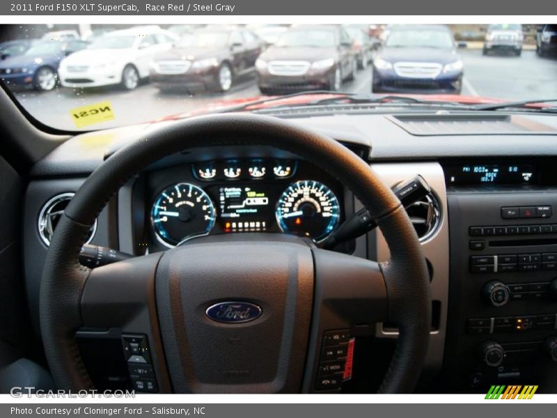 Race Red / Steel Gray 2011 Ford F150 XLT SuperCab