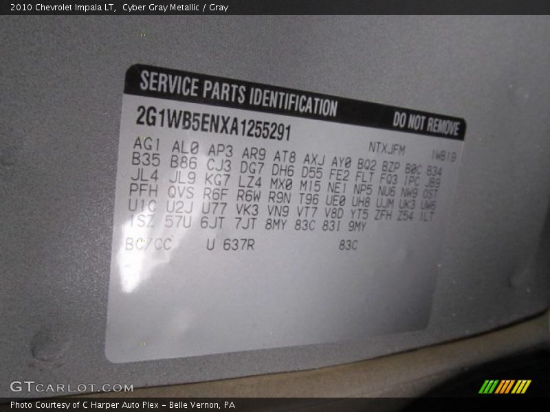 Cyber Gray Metallic / Gray 2010 Chevrolet Impala LT