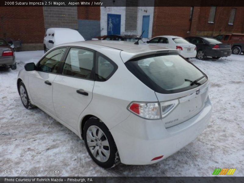 Aspen White / Ivory 2008 Subaru Impreza 2.5i Wagon