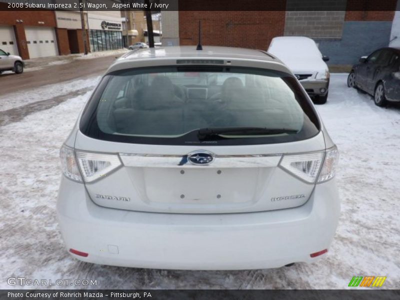 Aspen White / Ivory 2008 Subaru Impreza 2.5i Wagon