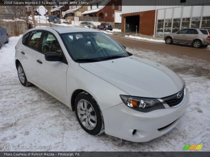 Aspen White / Ivory 2008 Subaru Impreza 2.5i Wagon
