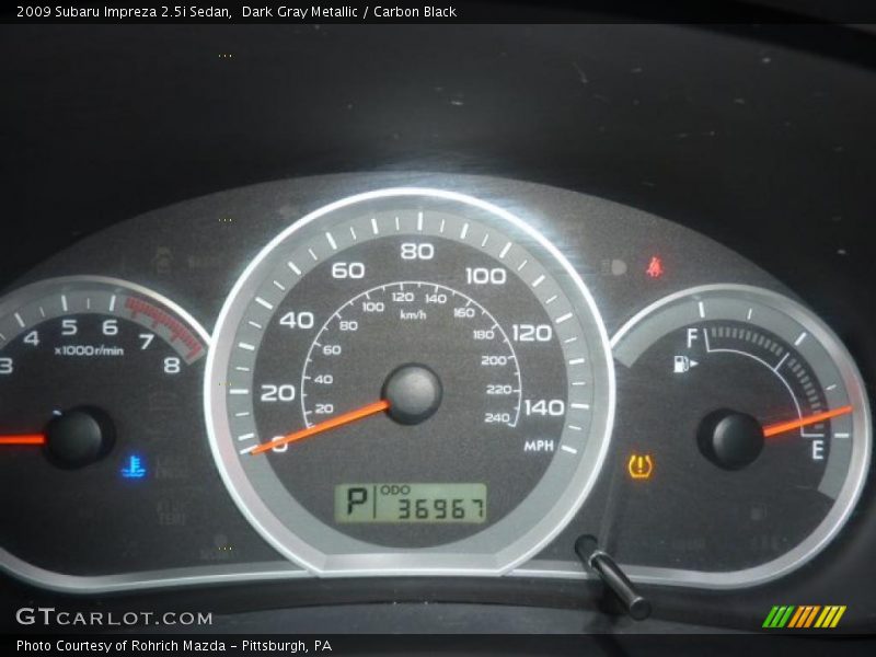 Dark Gray Metallic / Carbon Black 2009 Subaru Impreza 2.5i Sedan