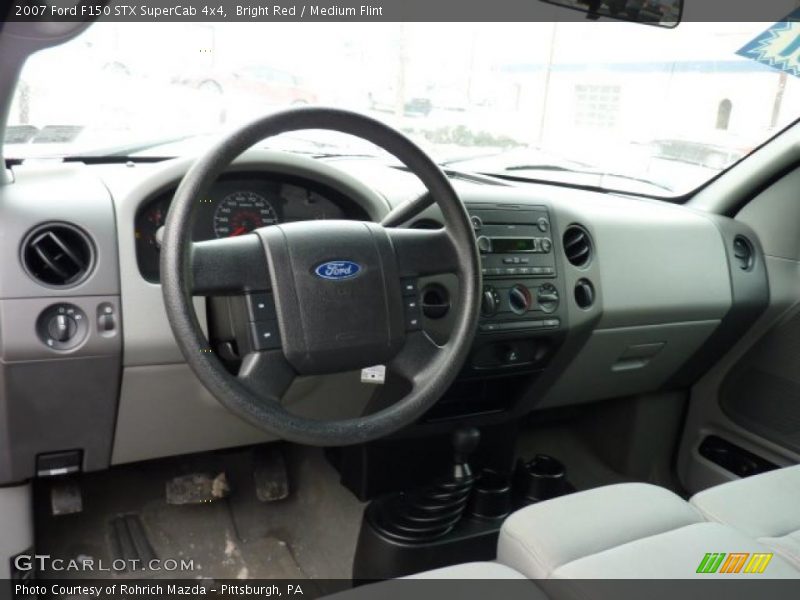 Bright Red / Medium Flint 2007 Ford F150 STX SuperCab 4x4