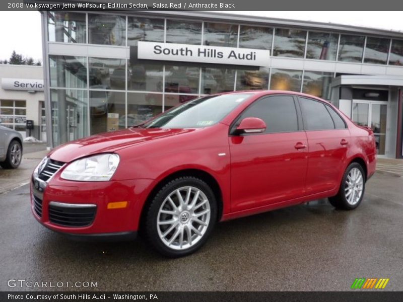 Salsa Red / Anthracite Black 2008 Volkswagen Jetta Wolfsburg Edition Sedan