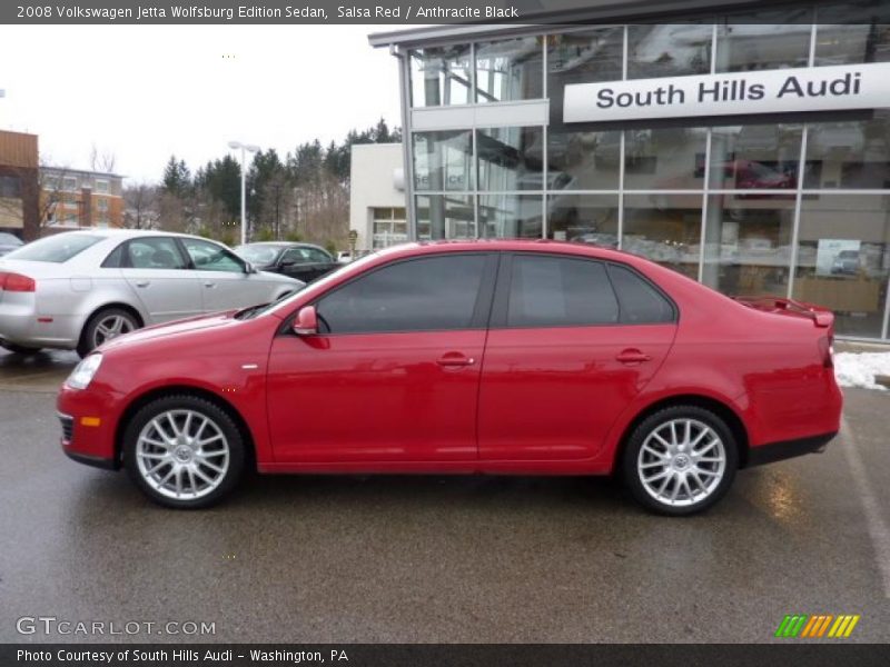Salsa Red / Anthracite Black 2008 Volkswagen Jetta Wolfsburg Edition Sedan