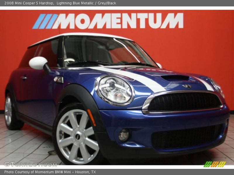 Lightning Blue Metallic / Grey/Black 2008 Mini Cooper S Hardtop