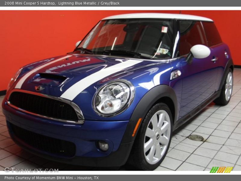 Lightning Blue Metallic / Grey/Black 2008 Mini Cooper S Hardtop