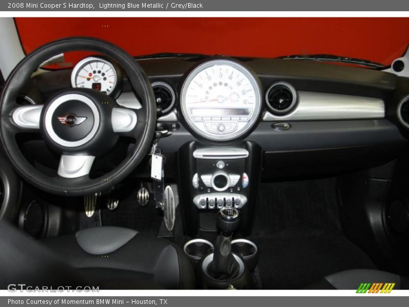 Lightning Blue Metallic / Grey/Black 2008 Mini Cooper S Hardtop
