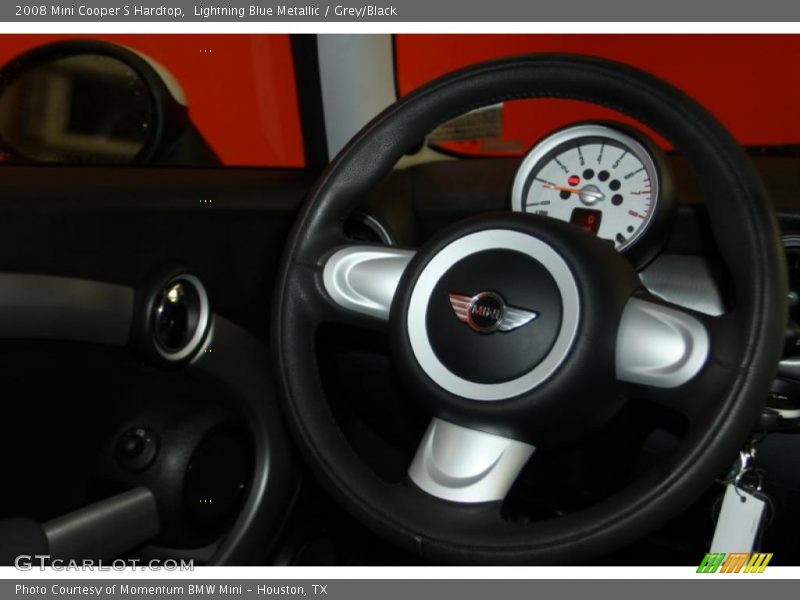 Lightning Blue Metallic / Grey/Black 2008 Mini Cooper S Hardtop