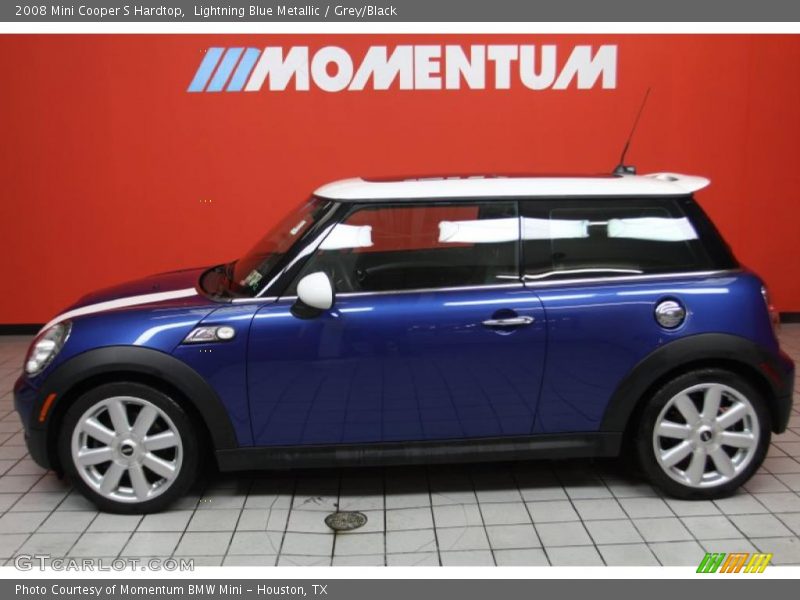 Lightning Blue Metallic / Grey/Black 2008 Mini Cooper S Hardtop
