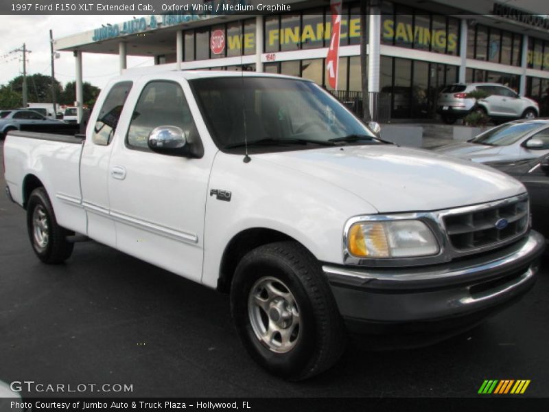 Oxford White / Medium Graphite 1997 Ford F150 XLT Extended Cab