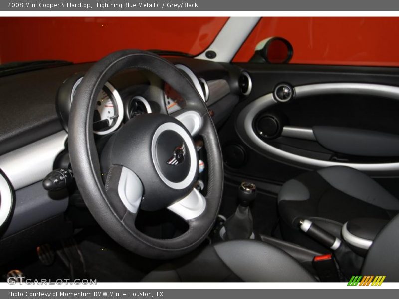 Lightning Blue Metallic / Grey/Black 2008 Mini Cooper S Hardtop