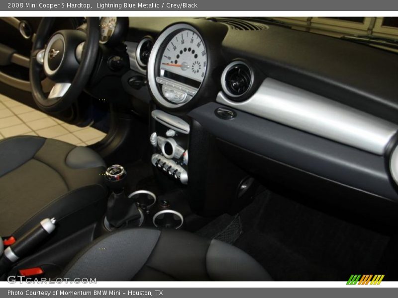 Lightning Blue Metallic / Grey/Black 2008 Mini Cooper S Hardtop