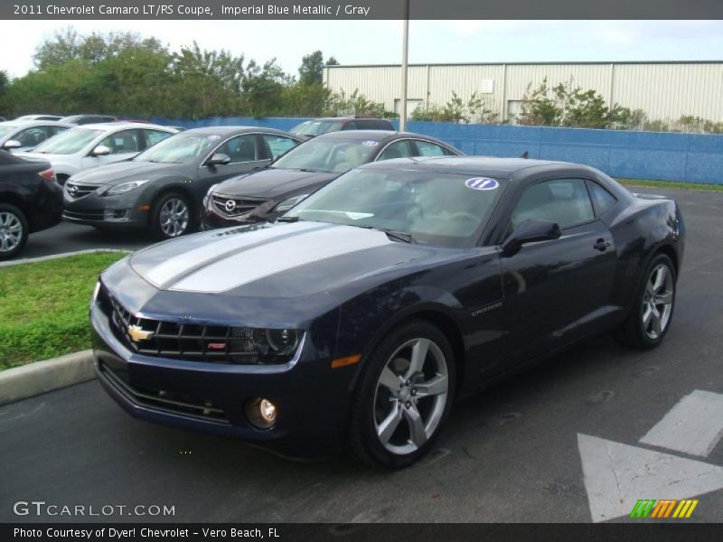 Imperial Blue Metallic / Gray 2011 Chevrolet Camaro LT/RS Coupe