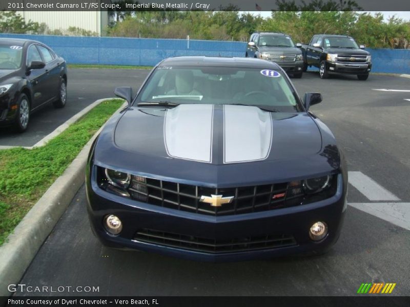 Imperial Blue Metallic / Gray 2011 Chevrolet Camaro LT/RS Coupe