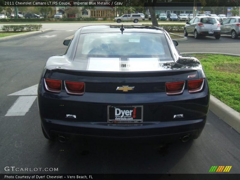 Imperial Blue Metallic / Gray 2011 Chevrolet Camaro LT/RS Coupe