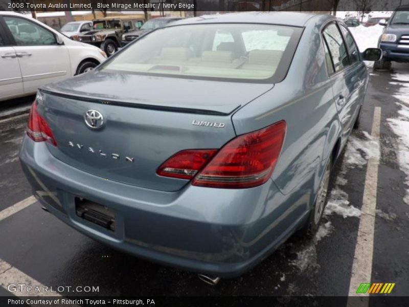 Blue Mirage Metallic / Ivory Beige 2008 Toyota Avalon Limited