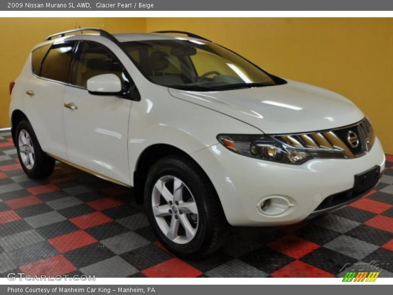 Glacier Pearl / Beige 2009 Nissan Murano SL AWD