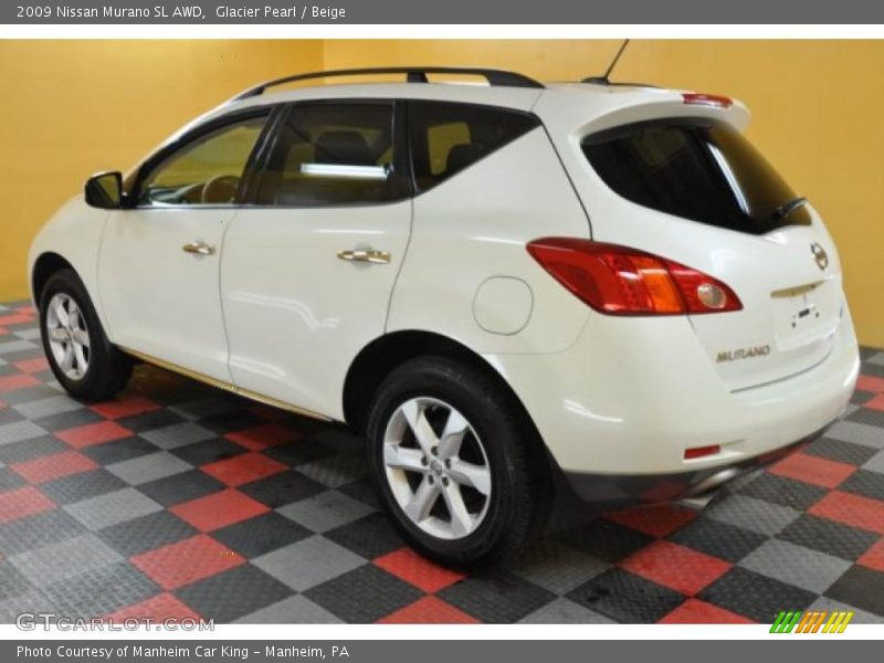 Glacier Pearl / Beige 2009 Nissan Murano SL AWD