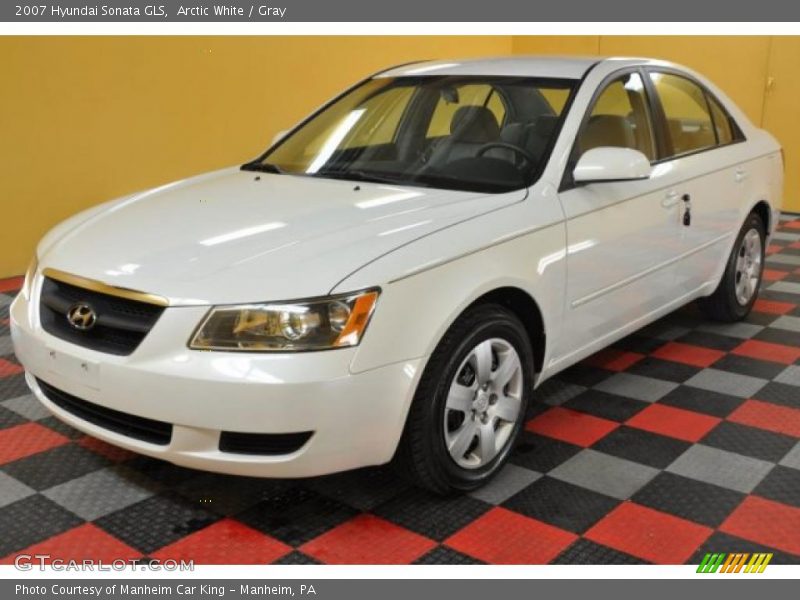Arctic White / Gray 2007 Hyundai Sonata GLS